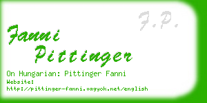 fanni pittinger business card